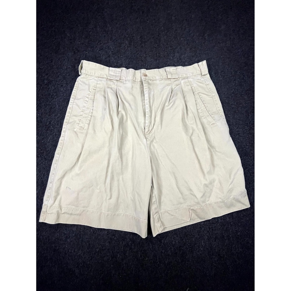 Architect Sport Khaki Shorts Men 36 Beige Cotton High Rise Pleated Casual Hiking